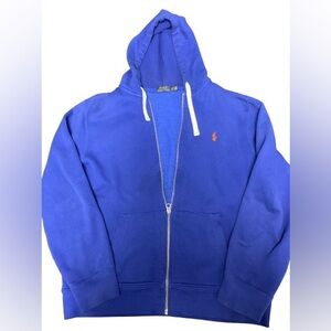 Polo Ralph Lauren blue zip up hoodie